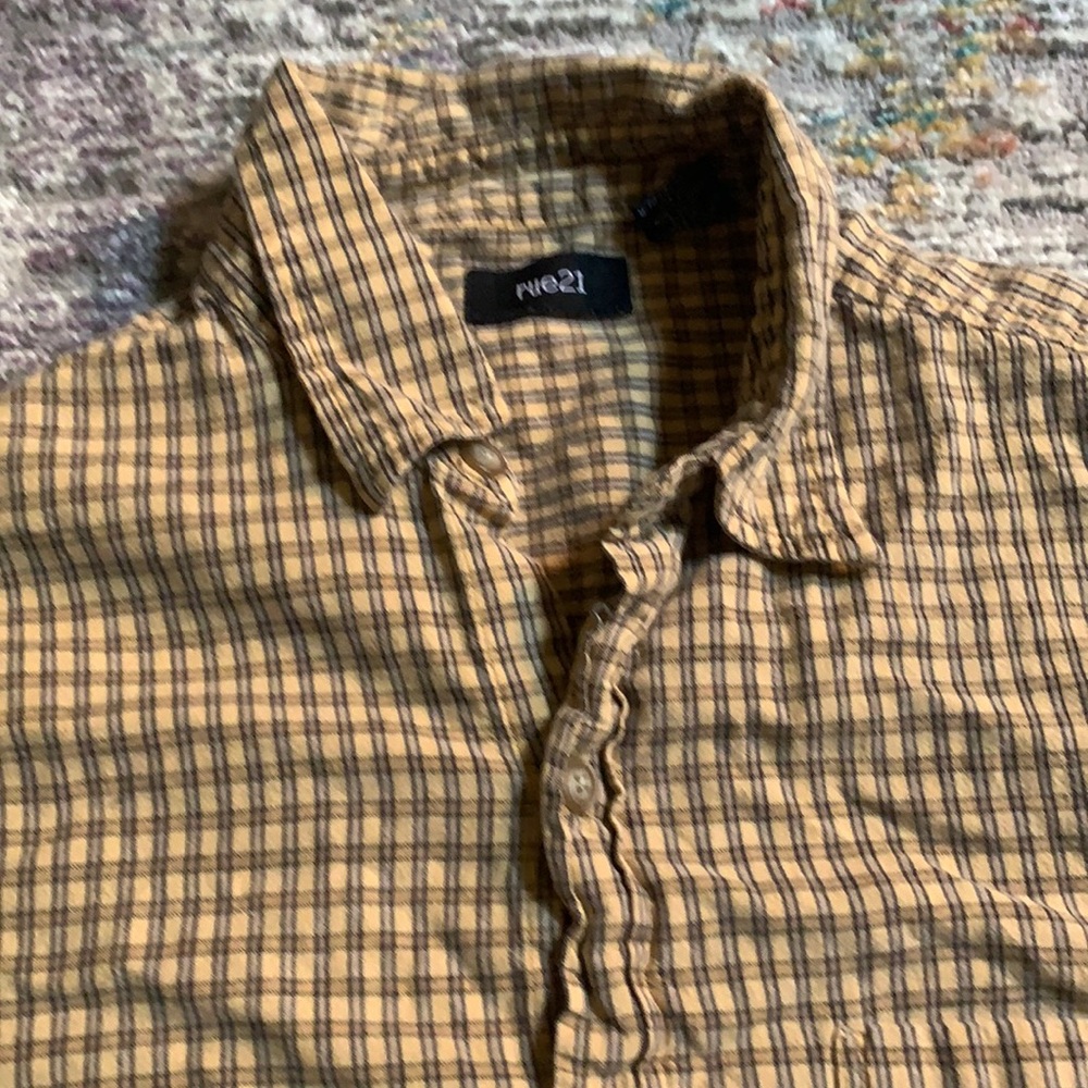 Rue 21 Grunge Plaid Button Down
